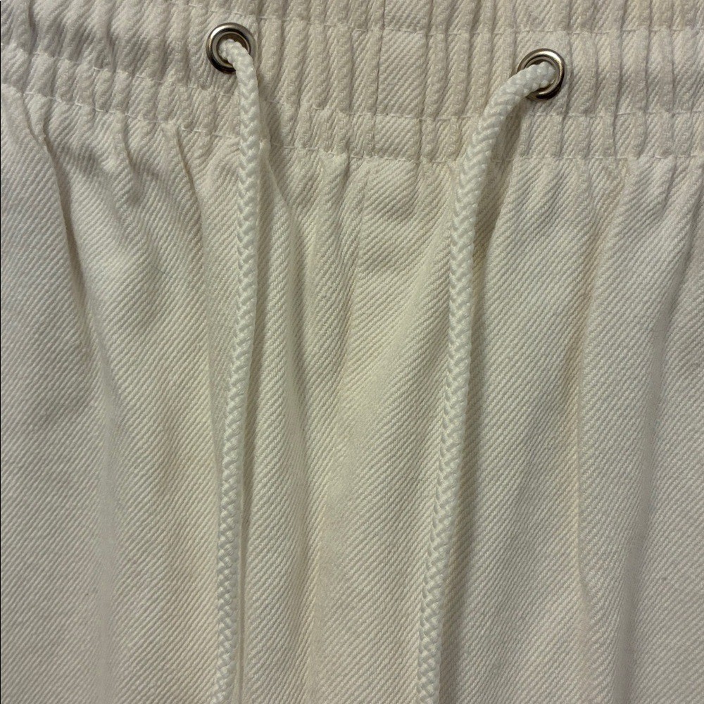 Vintage EUC High Waisted Ivory Cotton Canvas Utility Pants Size 8