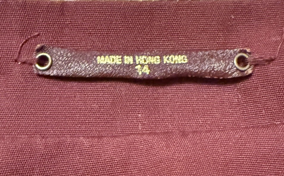 Vintage Eitenne Aigner Women’s 14 Reversible Car Coat Tan & Burgundy Hong Kong