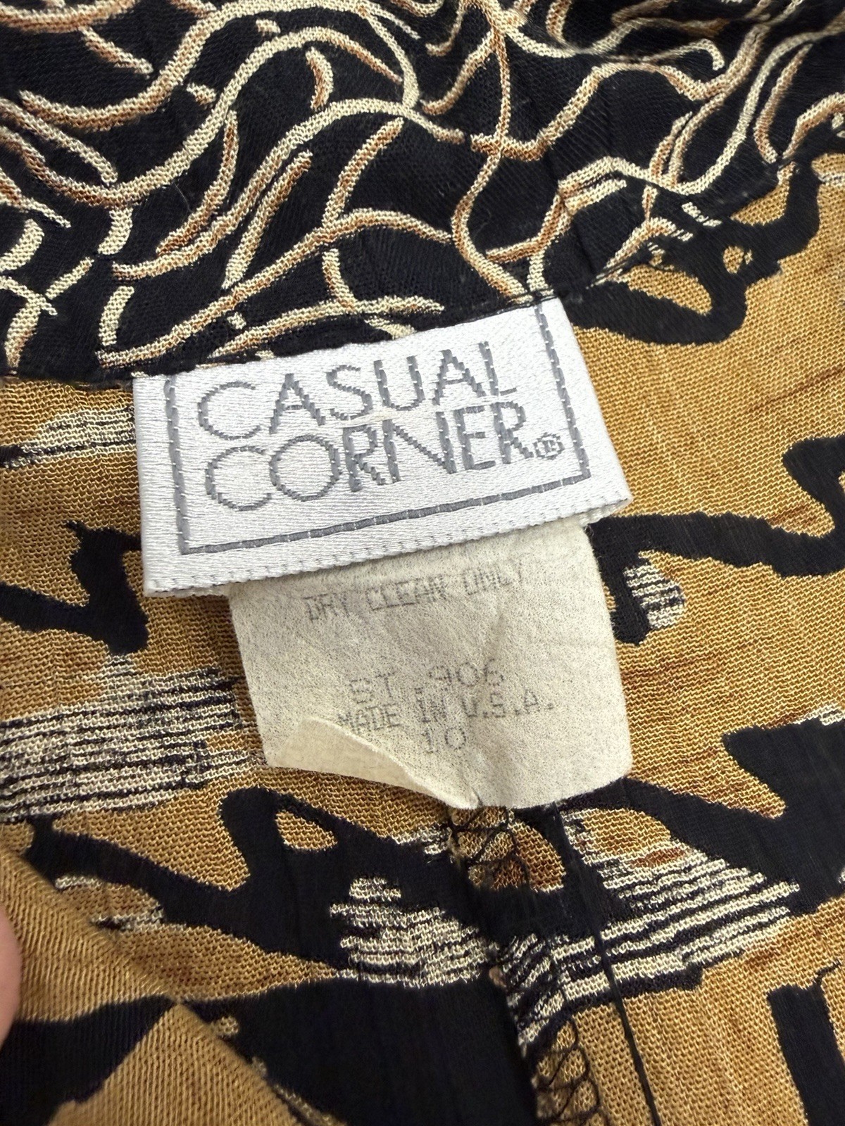 Vintage 90s Casual Corner Tribal Print Maxi Dress Size 10