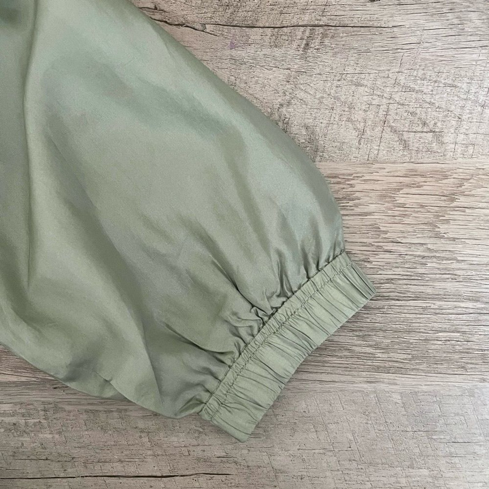 Vintage Y2K Maurada 100% Silk Beaded Lace Tracksuit Set XL Sage Jogger Jacket