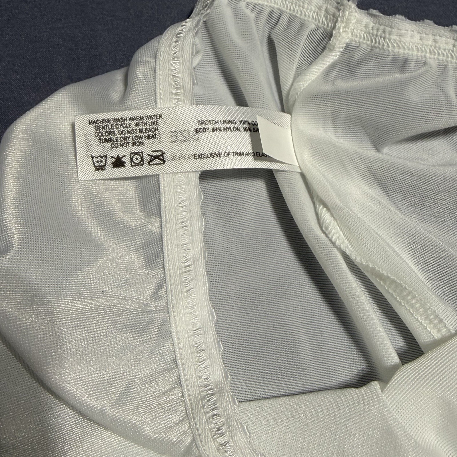 3 Pair Vintage Bali 23465 White Nylon Satin Full Cut Brief Panties Size 11