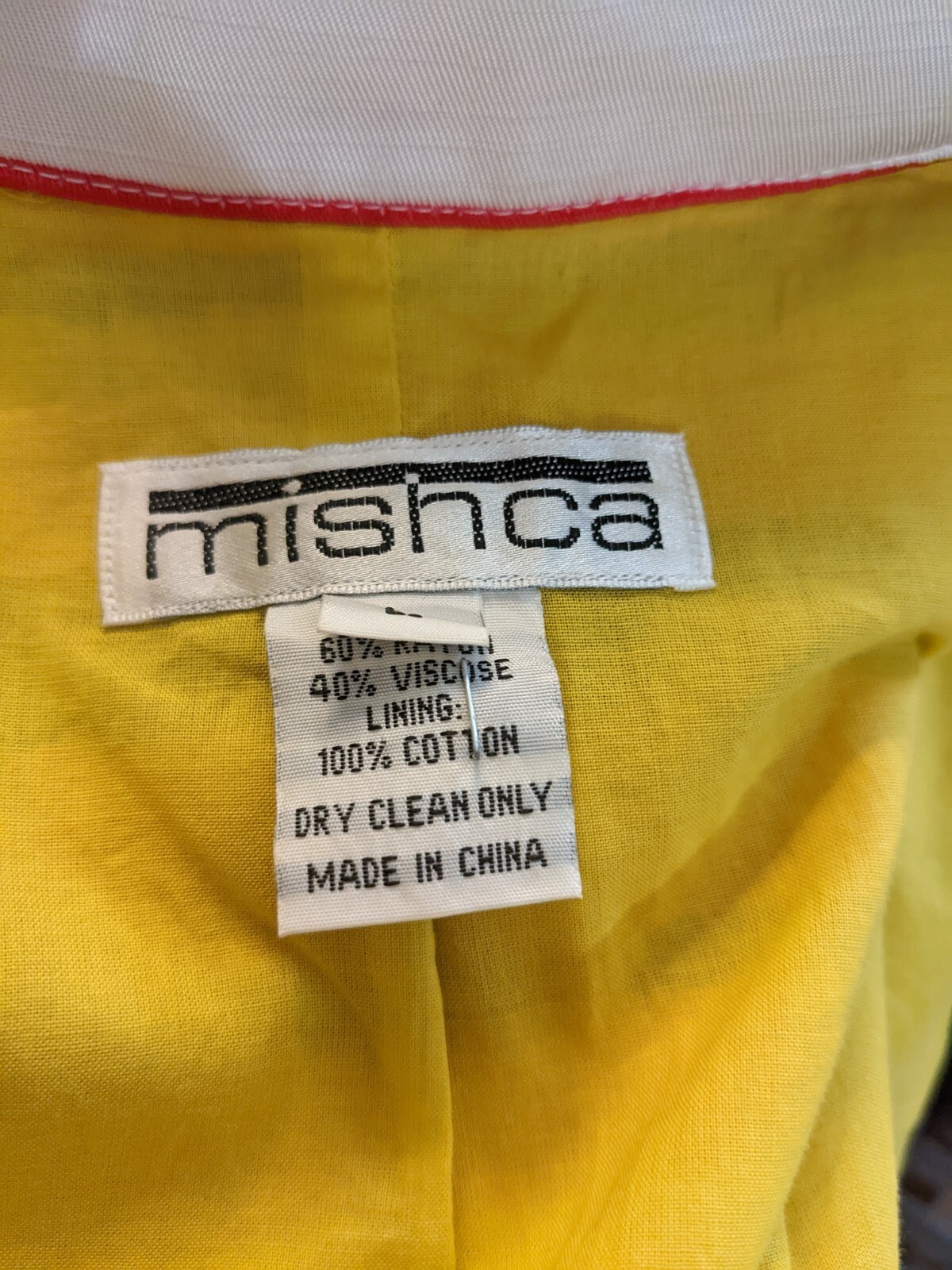 VTG Mishca Collared Rainbow Stripe Multi Color Zip Blazer Jacket Sz Large L