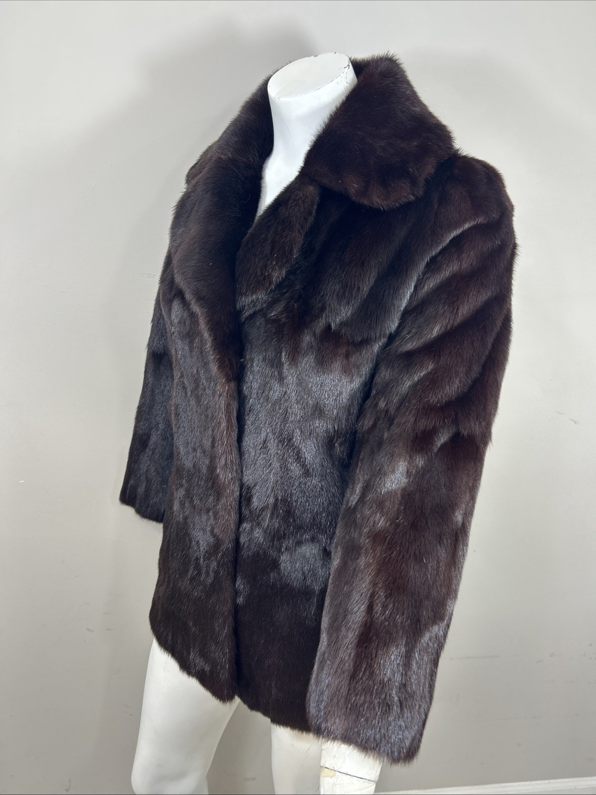 Vintage Emba Furriers World’s Finest Brown Faux Fur Jacket Coat Women’s Size 13