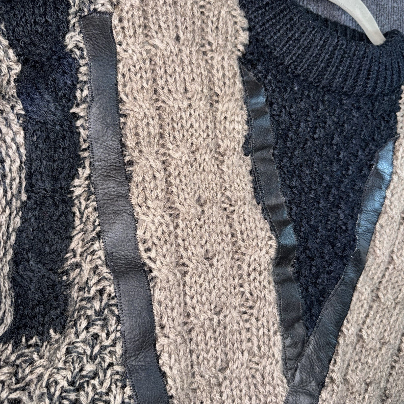 Vintage FORUM 80/90s Chunky Knit Sweater Tan Brown