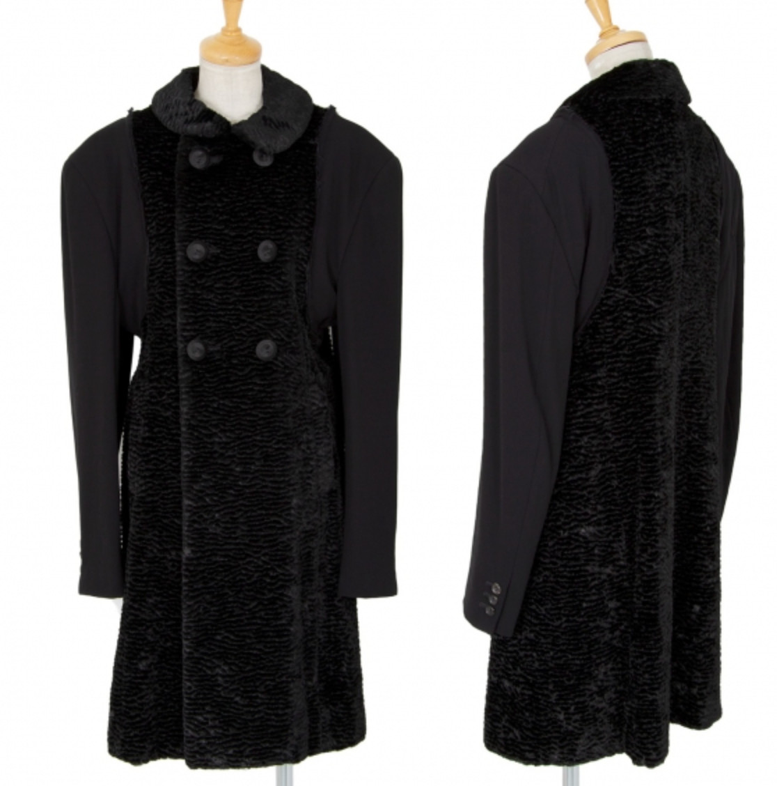 Vintage 1993 Comme des Garçons faux fur switch coat