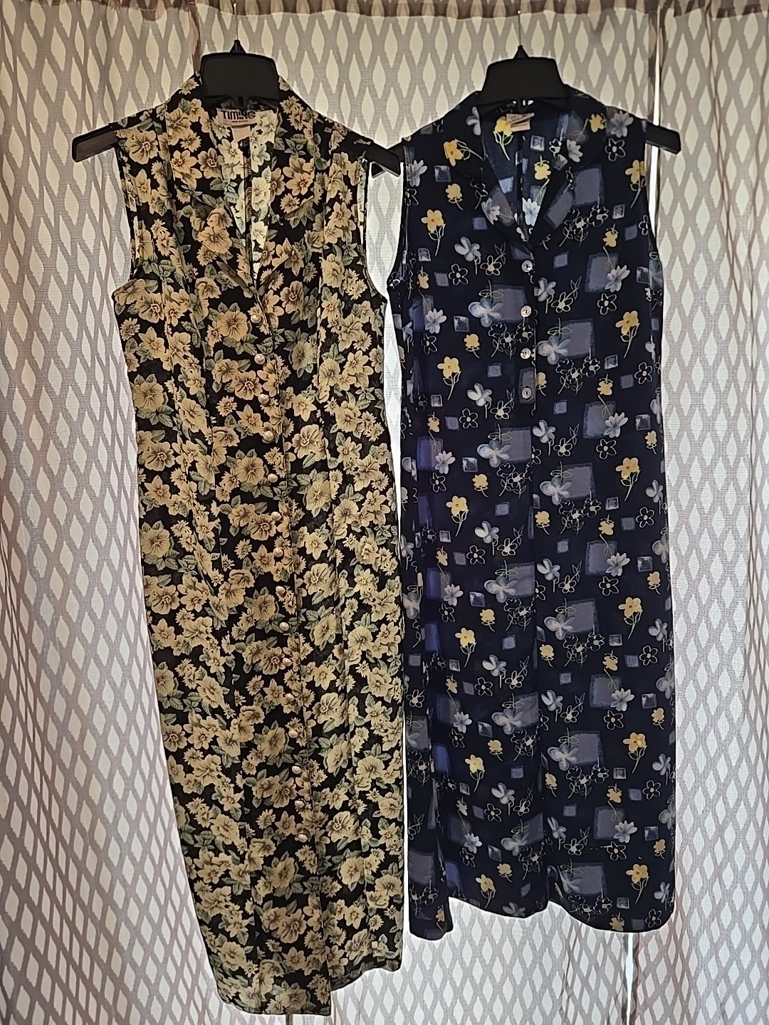 Vintage Sun Dresses TIMING & Jacklyn Smith Brands, Floral Button Up Sleeveless