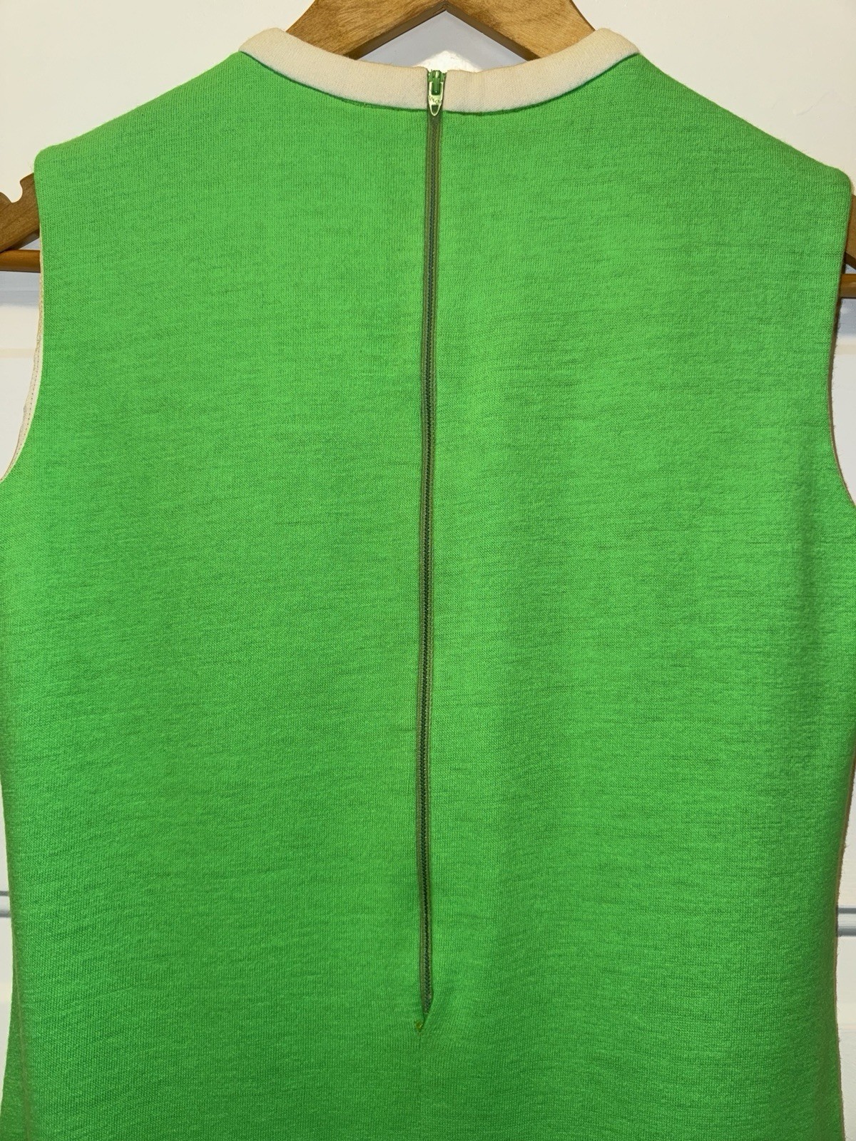 Vintage 60s R&L Green Mod Dress Matching Coat Set Womens 10 Go Go Jackie O