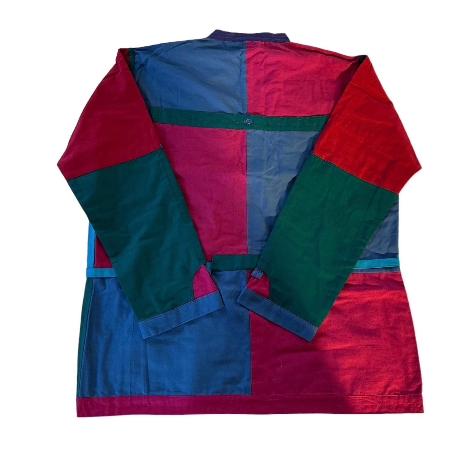 Vintage 90s Y2K Color Block Reversible Jacket Purse 2 in 1 Unisex Small-XXL Bold