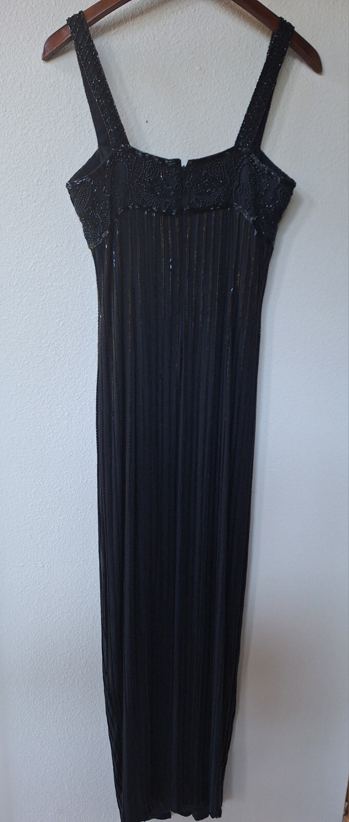 NWT Vintage Silk Niteline by Della Roufogali Beaded Gown Womens size 8