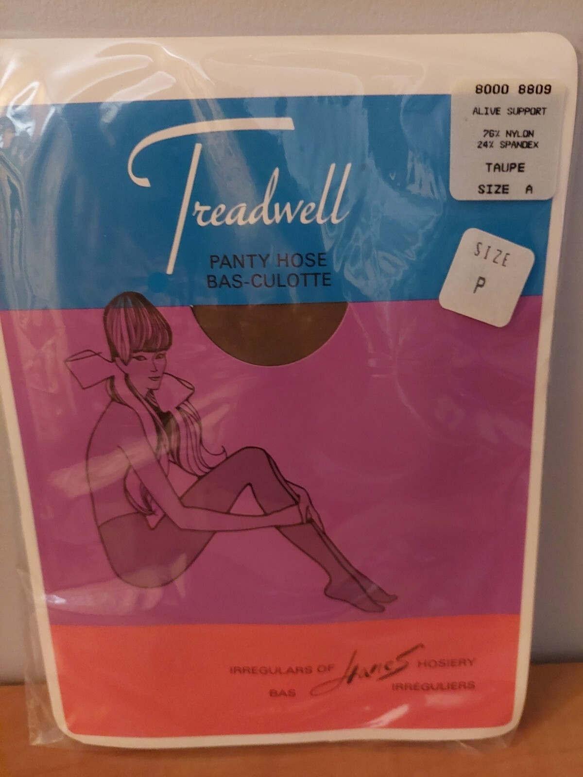 Vintage Pantyhose 😊Treadwell Alive Support Color Taupe size A