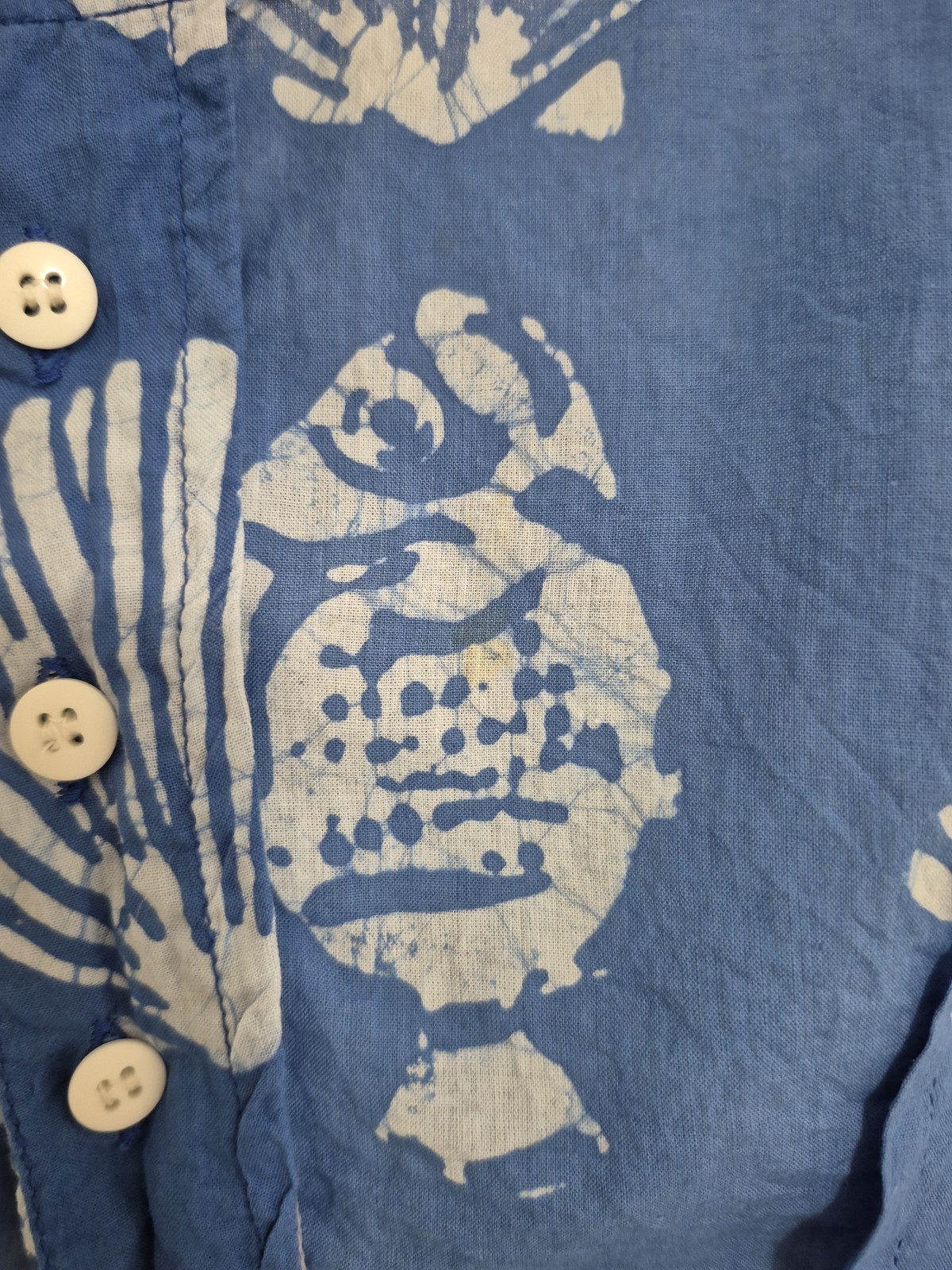 Vintage 90s Passports Pier 1 Imports Blue White Seashell Skirt Top Set – Small