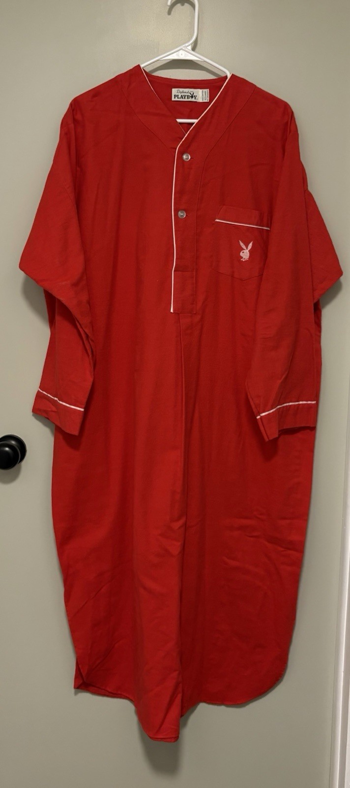 Vintage Diplomat For Playboy Cotton Flannel Nightshirt. Size L