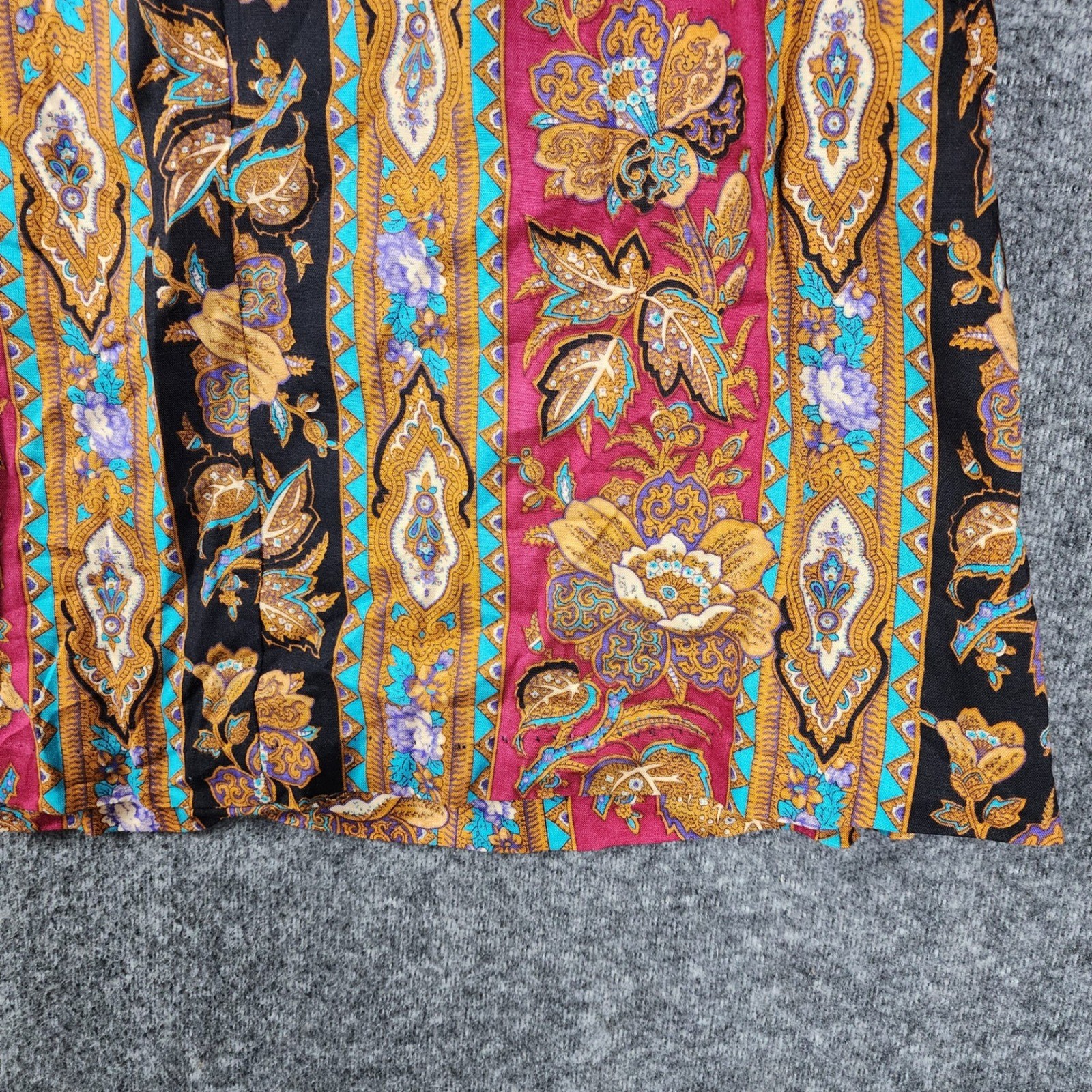 Plum Street H Passman & Son Maxi Skirt Women 7/8 Multicolor Paisley Vintage 70s