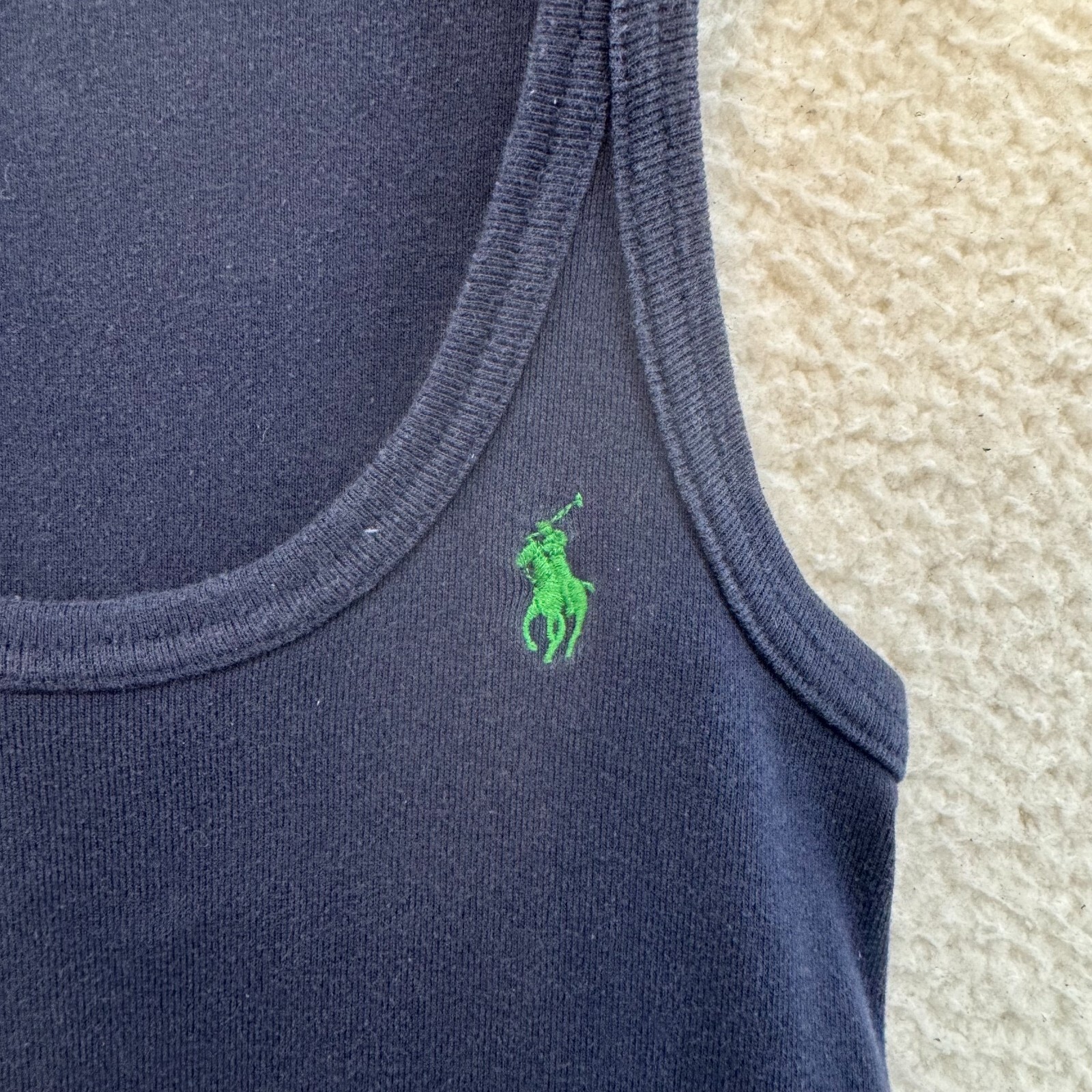 Y2K Vintage Ralph Lauren Midi T-Shirt Dress Small Navy Blue Sporty Tennis Preppy