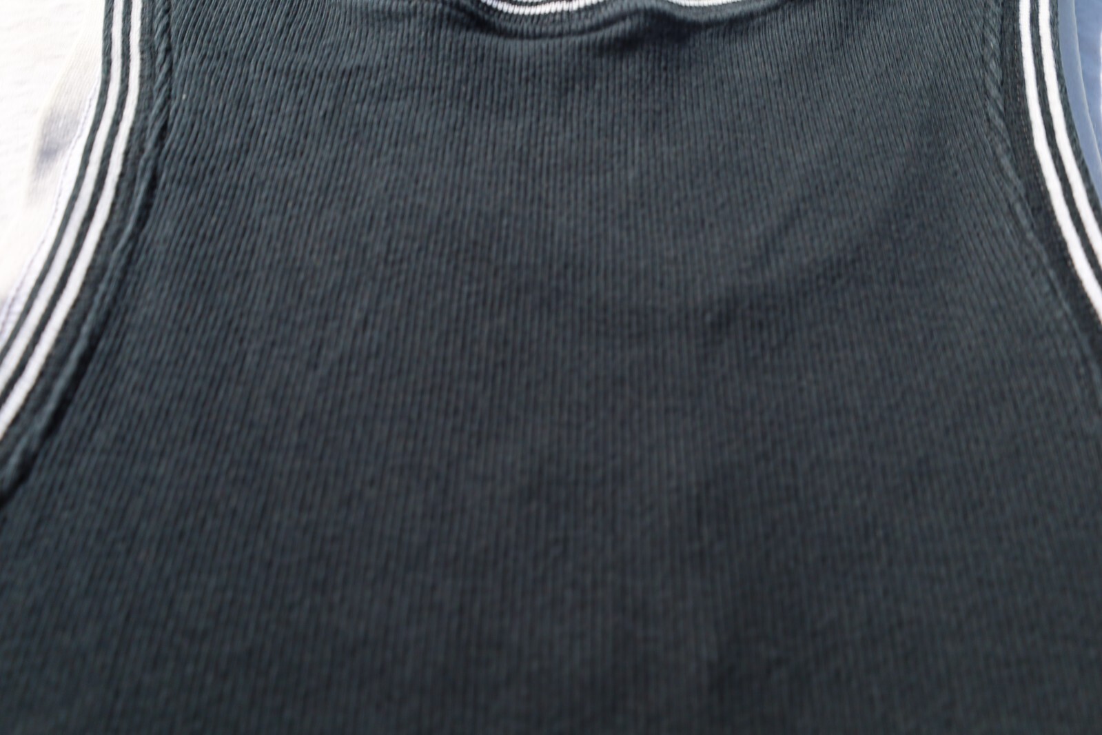 Vintage 90s Armani Exchange T-Shirt black white Tank Top sewn block AX logo L