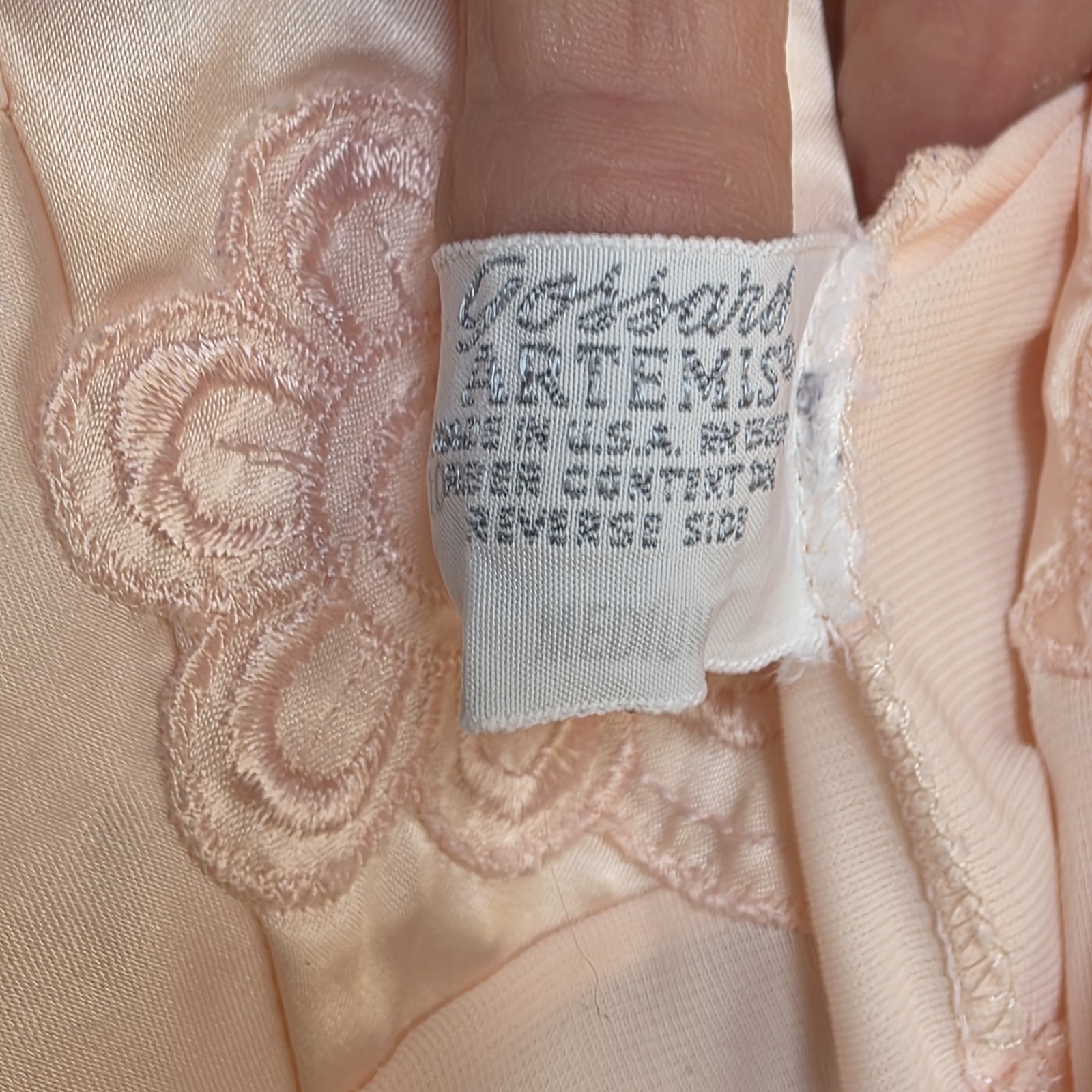 Gossard Artemis Vtg 50-60s Nylon Robe Housecoat Button/Zip Med Pale Pink