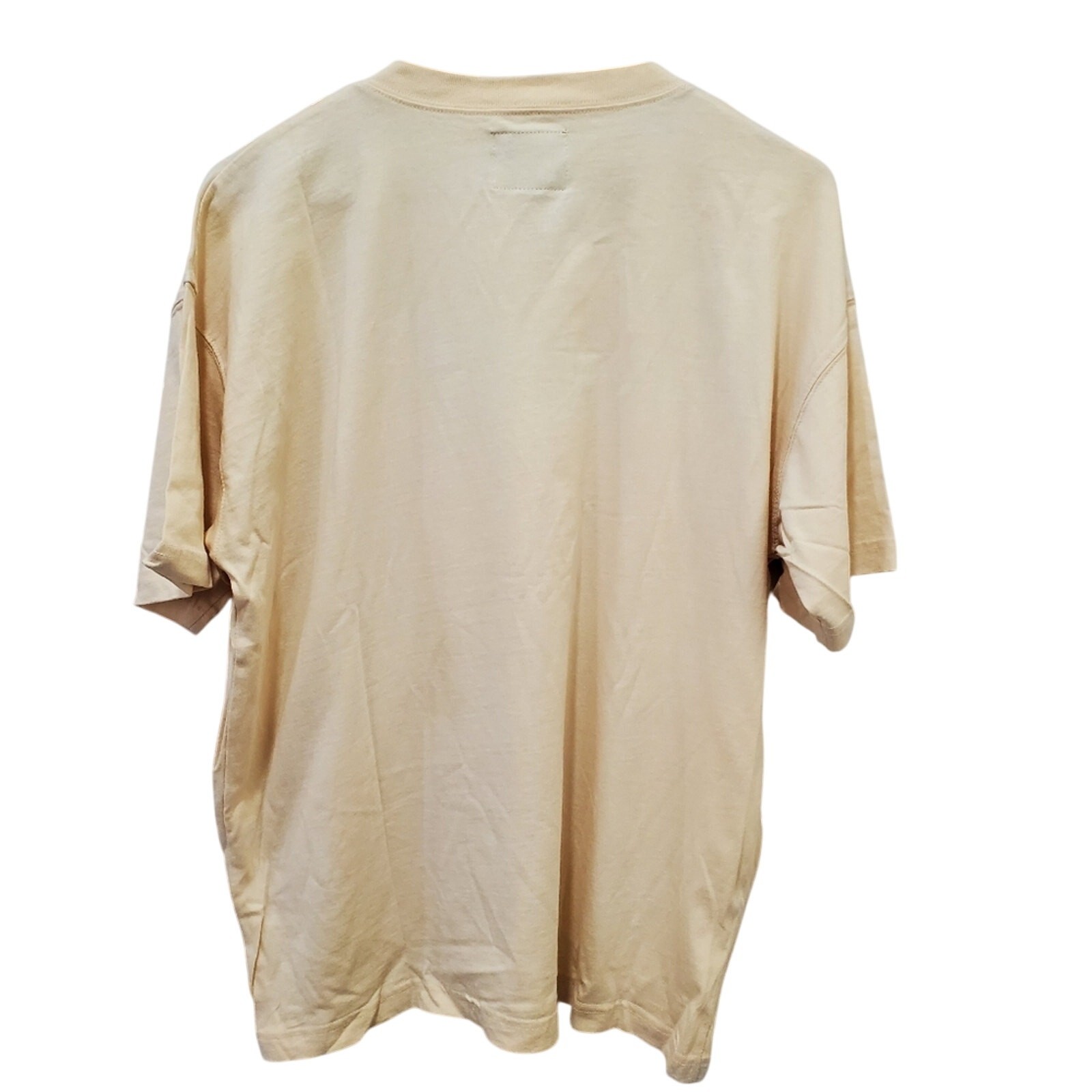 Cambridge Dry Goods Vintage Blouse Womens XL 90s Tan Beaded V-Neck Boho Retro