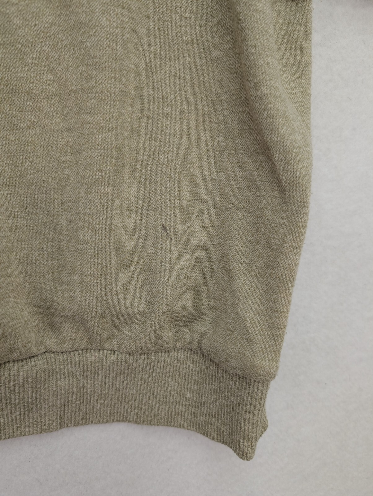 Vintage Women’s Top Beige Short Sleeve Size M/L Collared Polo Stretch Knit