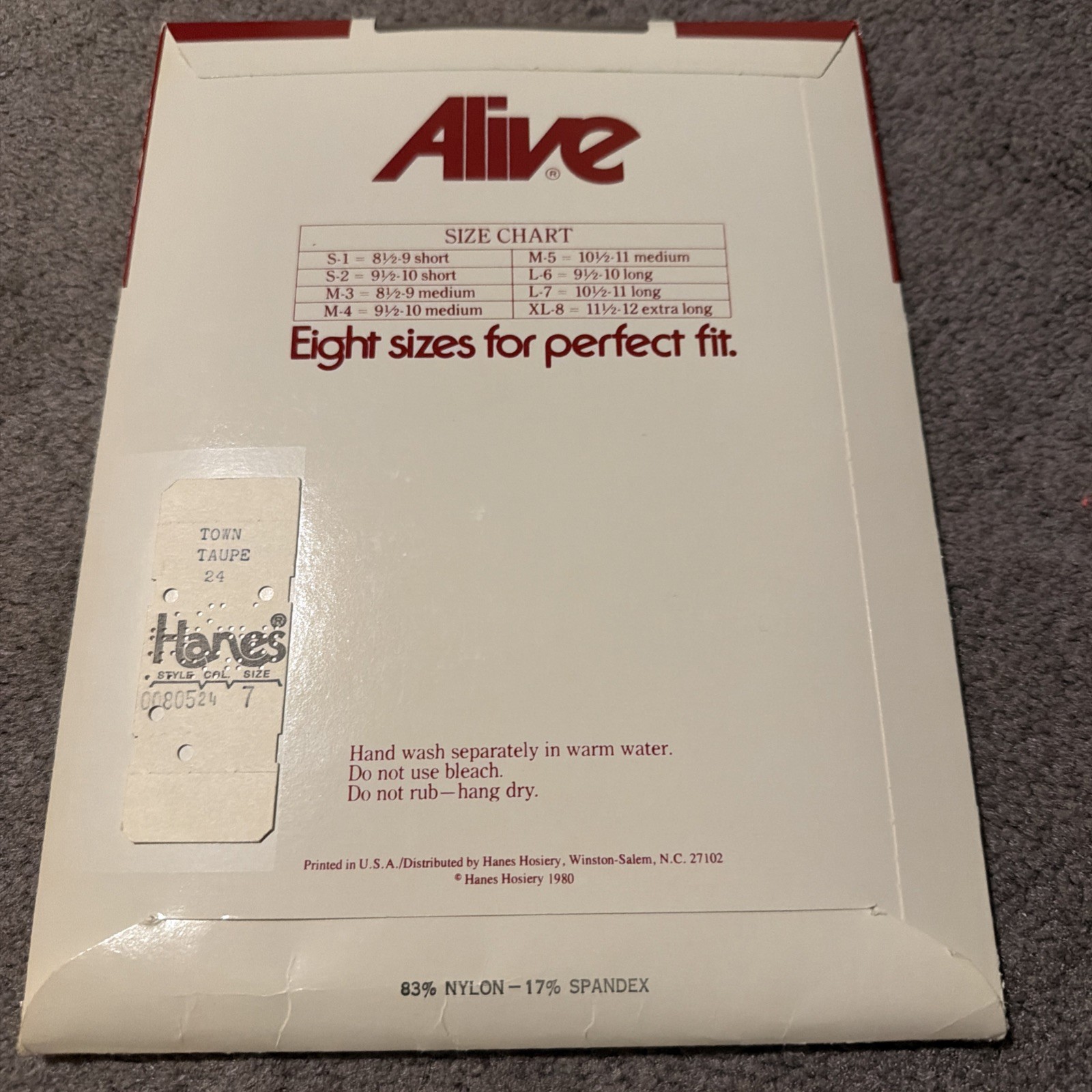 1PR VINTAGE HANES ALIVE RHT STOCKINGS SZ 10 1/2 – 11 long Town Taupe