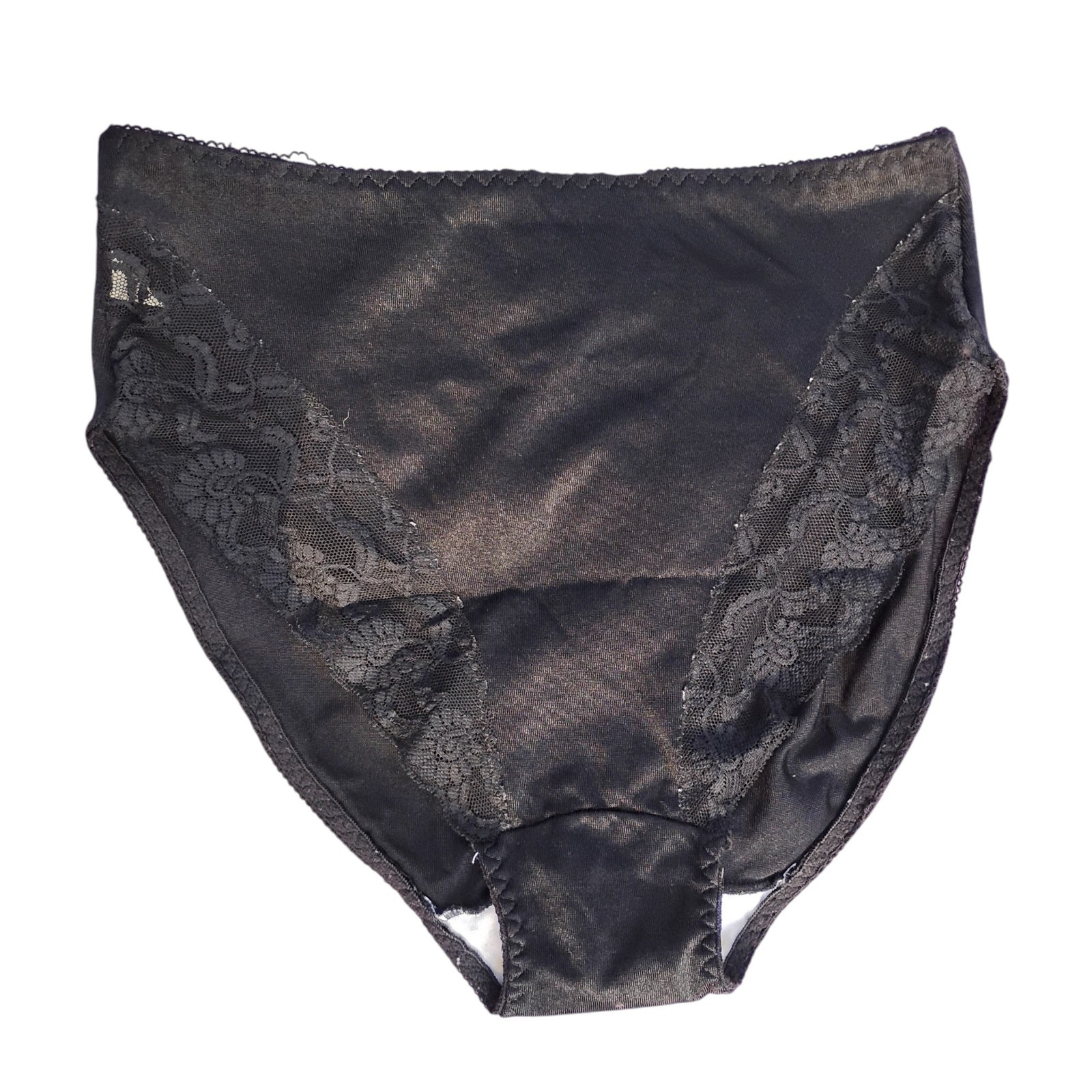 Vtg Berlei Sz-M Nylon Spandex High Waist Panties Tag/Gusset Color Discoloration