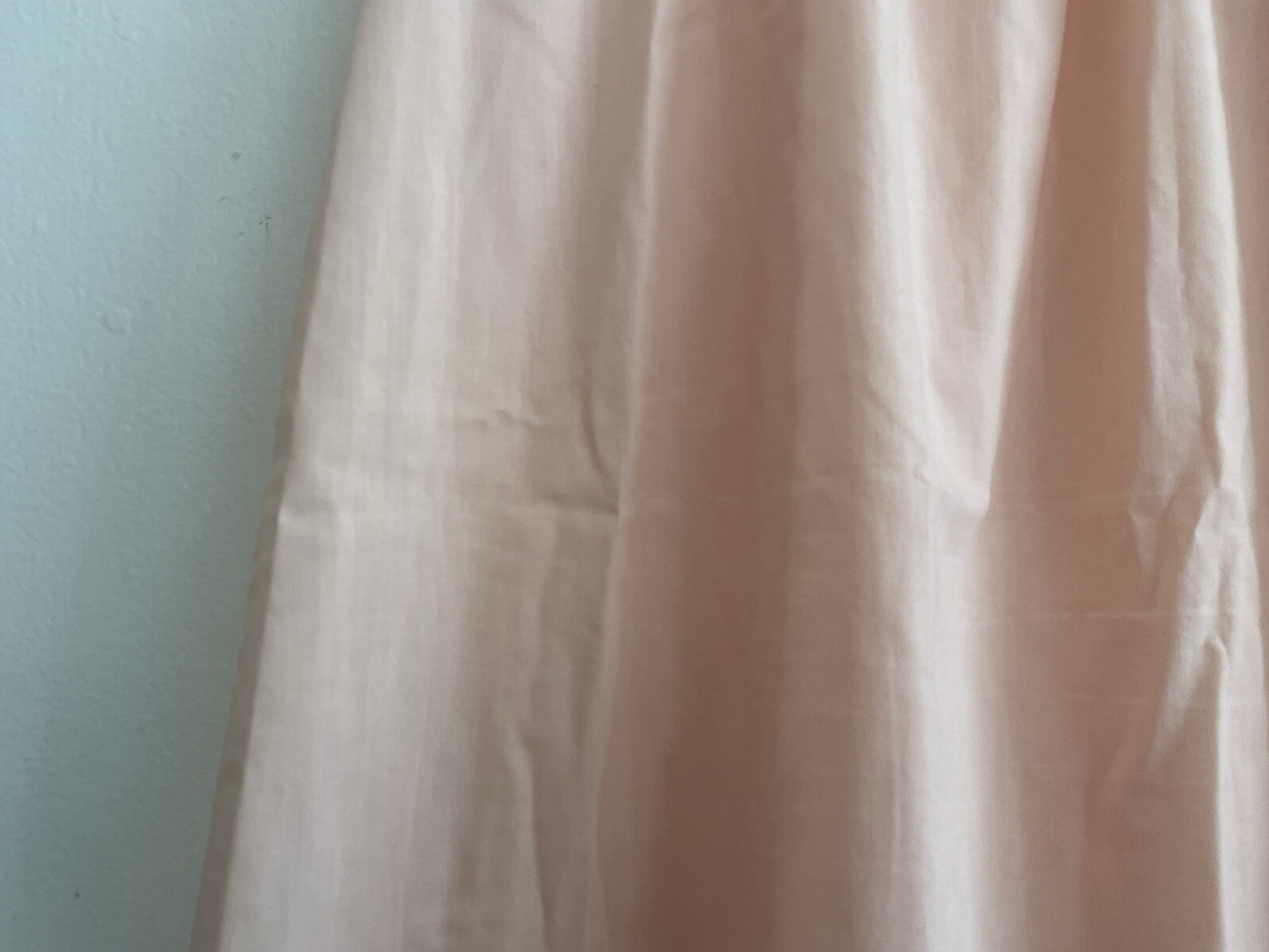 Vintage VASSARETTE Pink 26” Slip With Lace Size Small 65% Polyester 35% Cotton