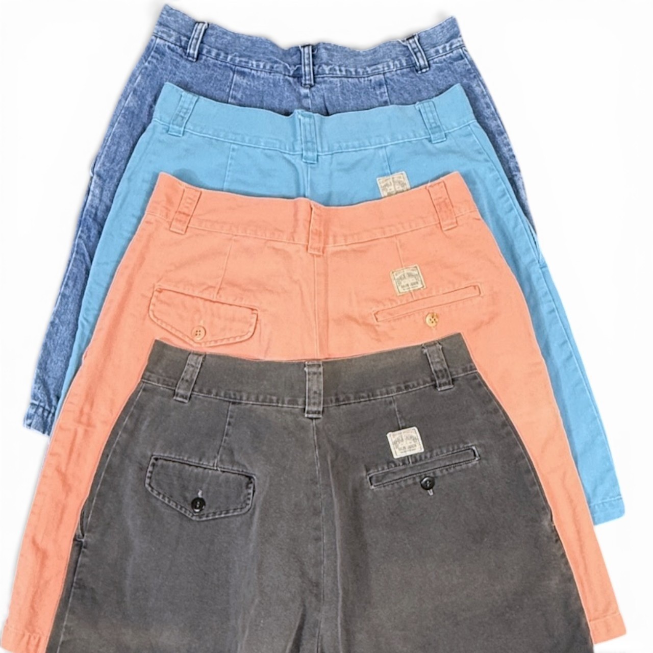 Vintage Ralph Lauren Country Coral Shorts Women 12 Pleated High Waist 90s USA
