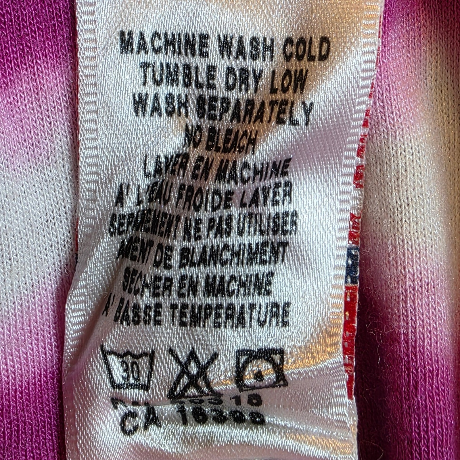 VTG Lucky Brand Tunic Top Tie-Dye Knit Womens XL Purple Magenta Peasant