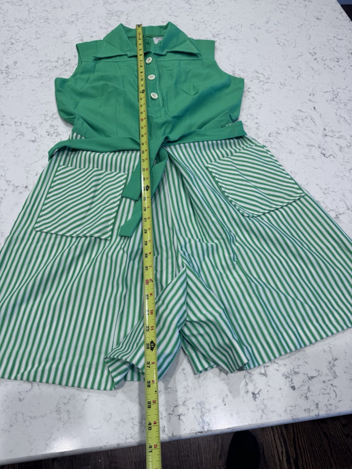 Vintage Sunny South fashions Dallas Mod/Gogo/Hippie Jumpsuit Sz 16 BH