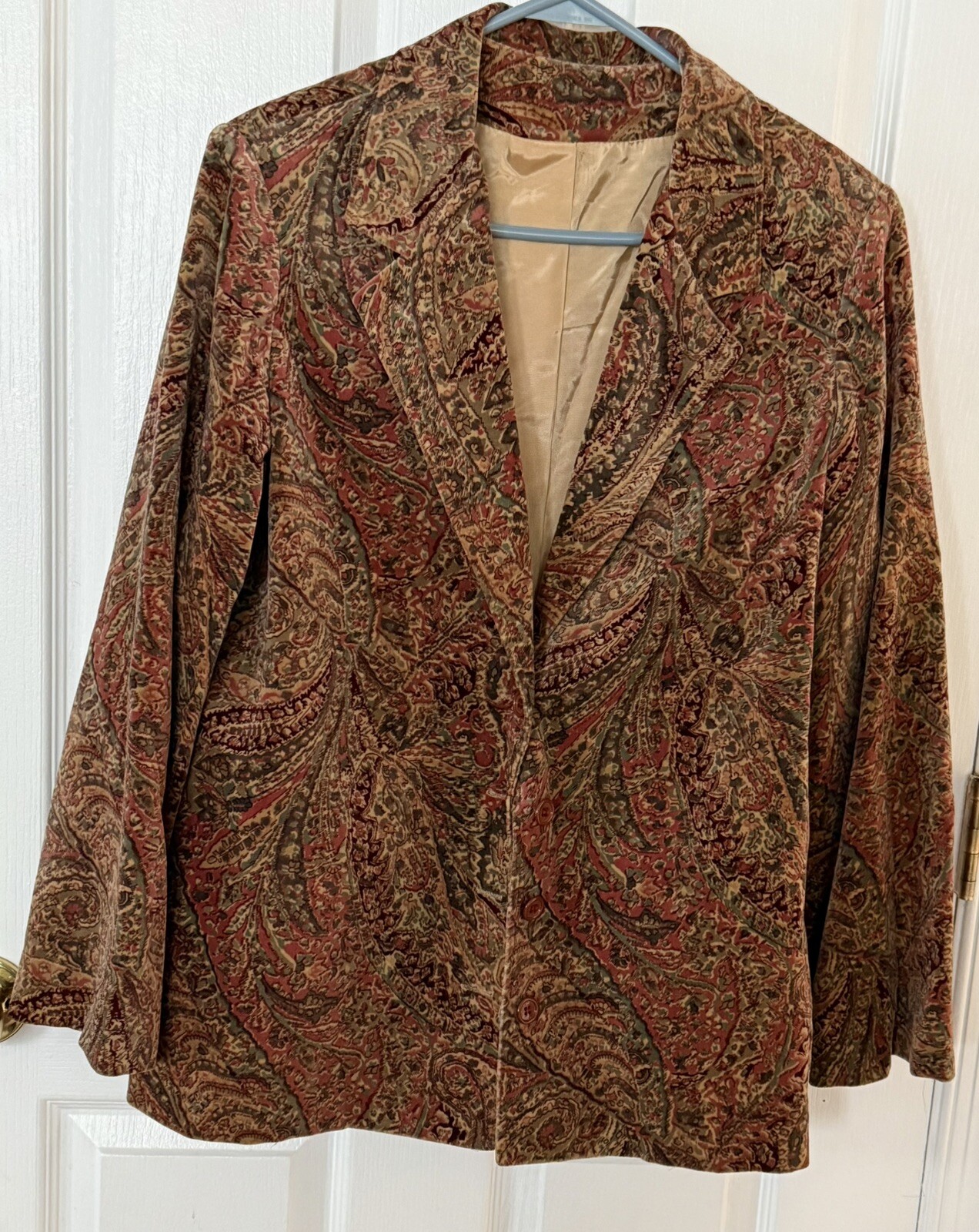 Exquisite Vintage Velvet Blazer Bohemiam Suburban Separates Country Miss Size 16