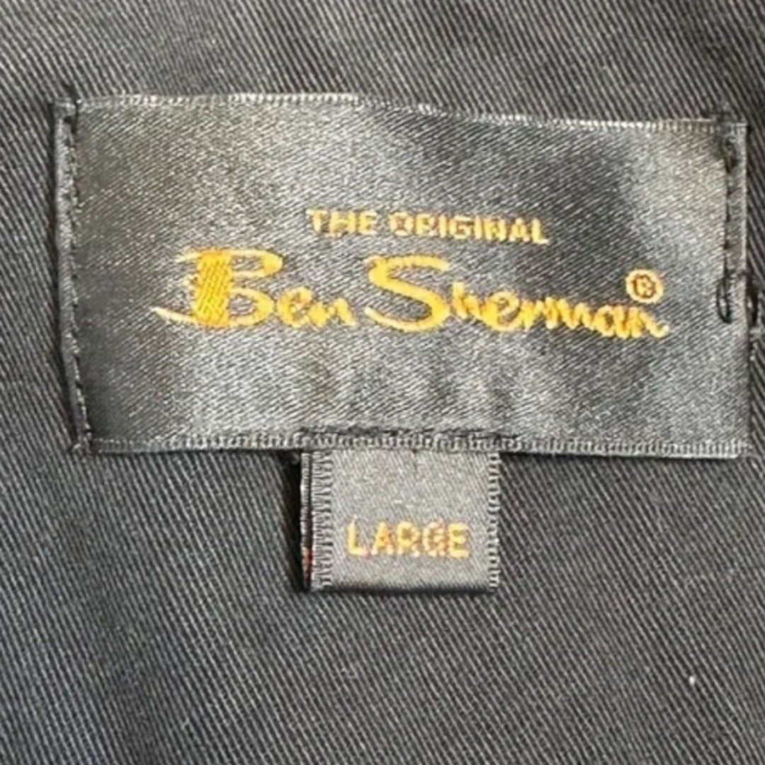 Vintage Ben Sherman Womens Black Cotton Double Breasted Trench Coat Large GT4007