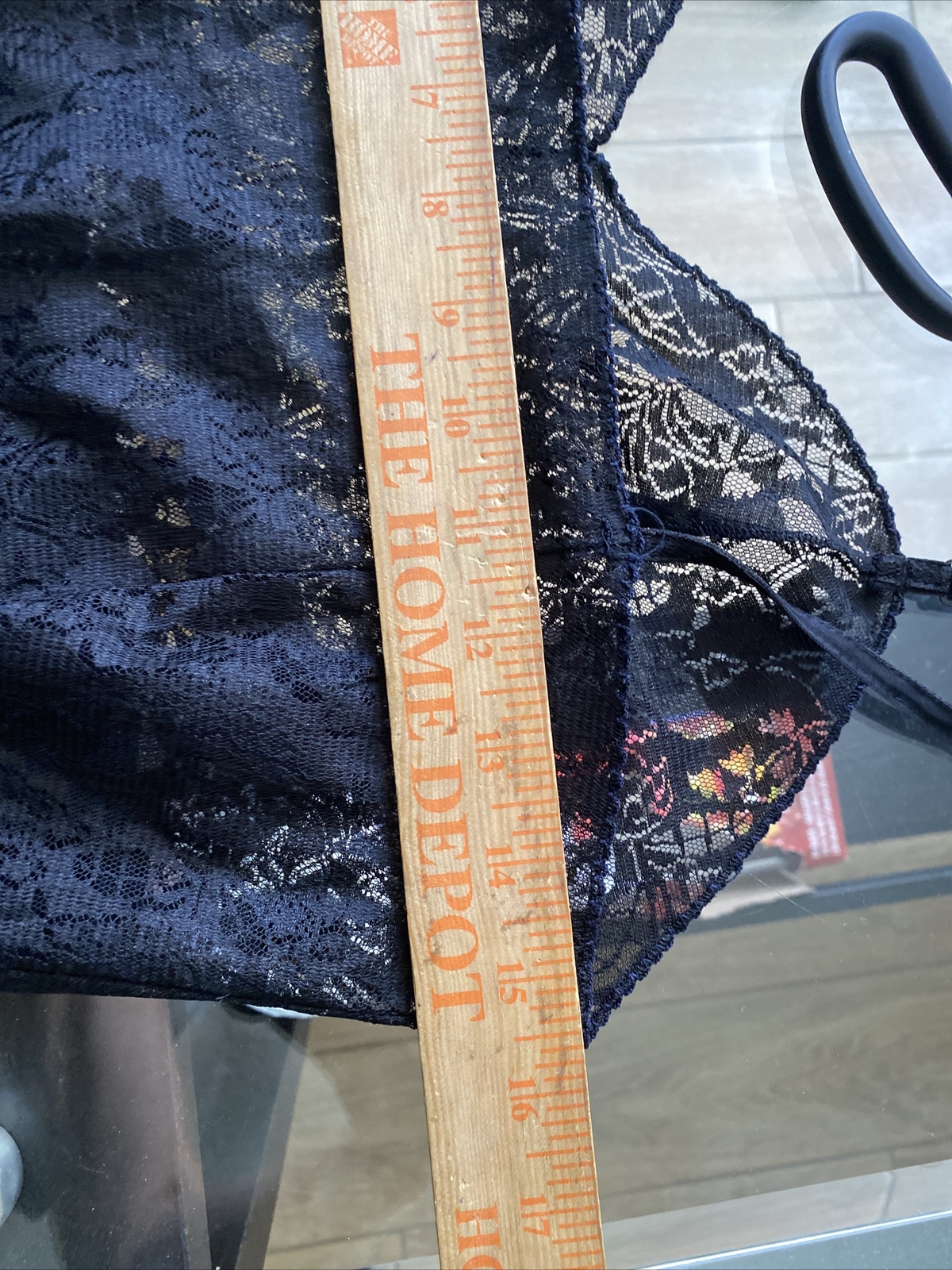 VTG LINGERIE SEXY VASSARETTE NIGHTGOWN TAG D? BLACK LACE SM SEE DETAILS lp