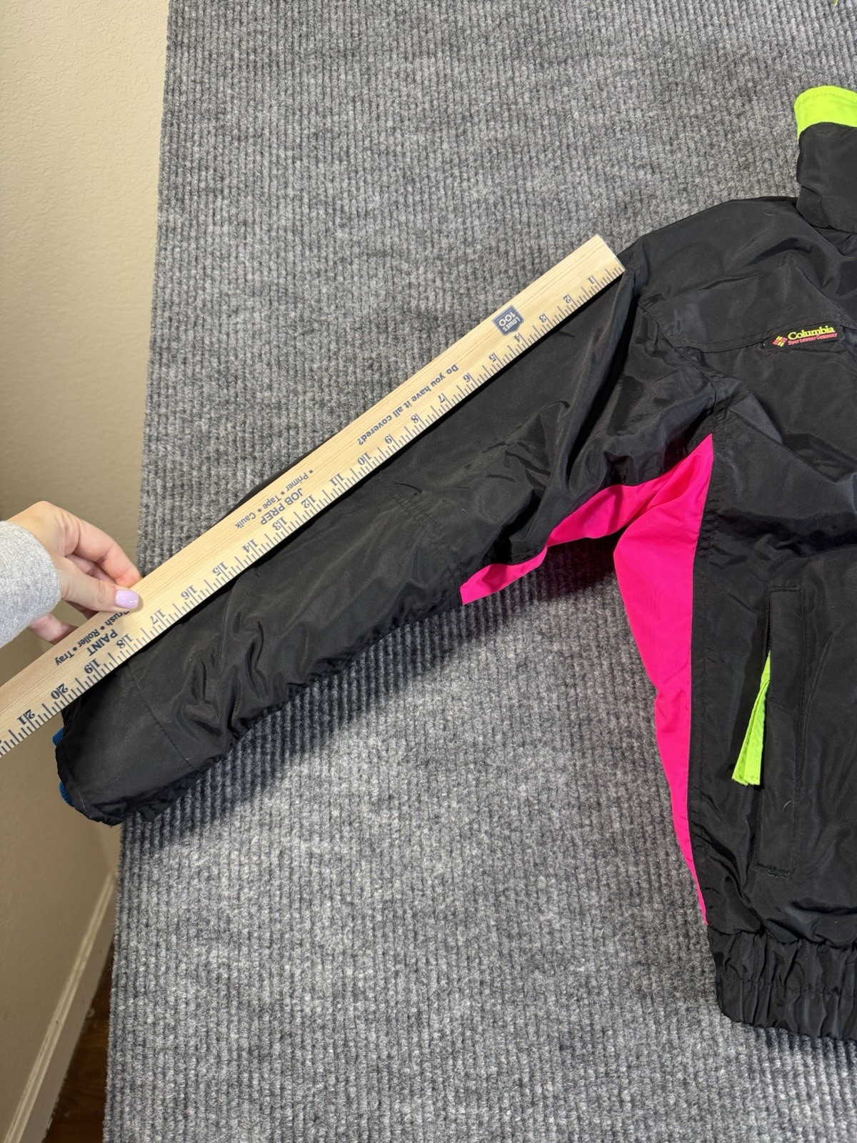 Columbia Sportswear Bugaboo Women’s Jacket S Vintage 1990s Black Pink Blue Neon