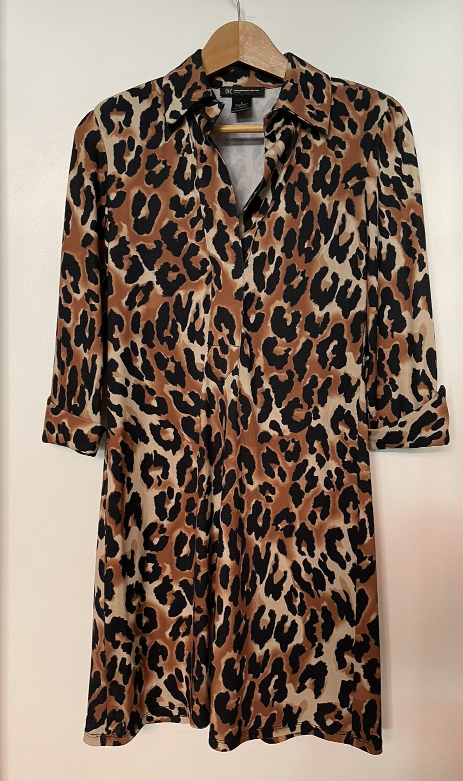 INC Ladies Leopard Print Shift Dress Size P