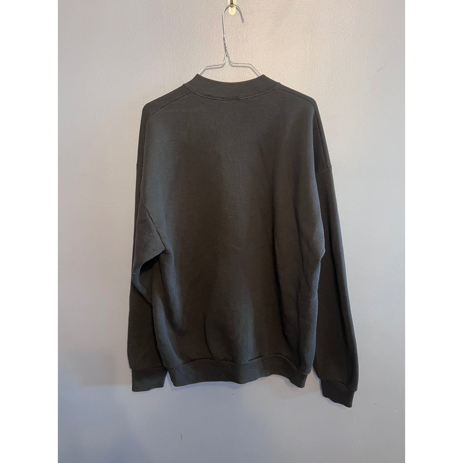 Vintage India Ink Hand Painted Women’s Halloween Crew Neck Sweater OS Black Cats