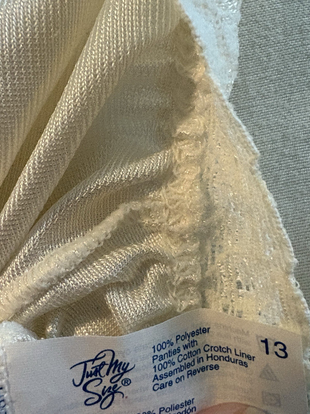 Lot of 4 Vtg Nylon Brief Panties Just My Size 13 3XL High Waist Granny 2nd Skin