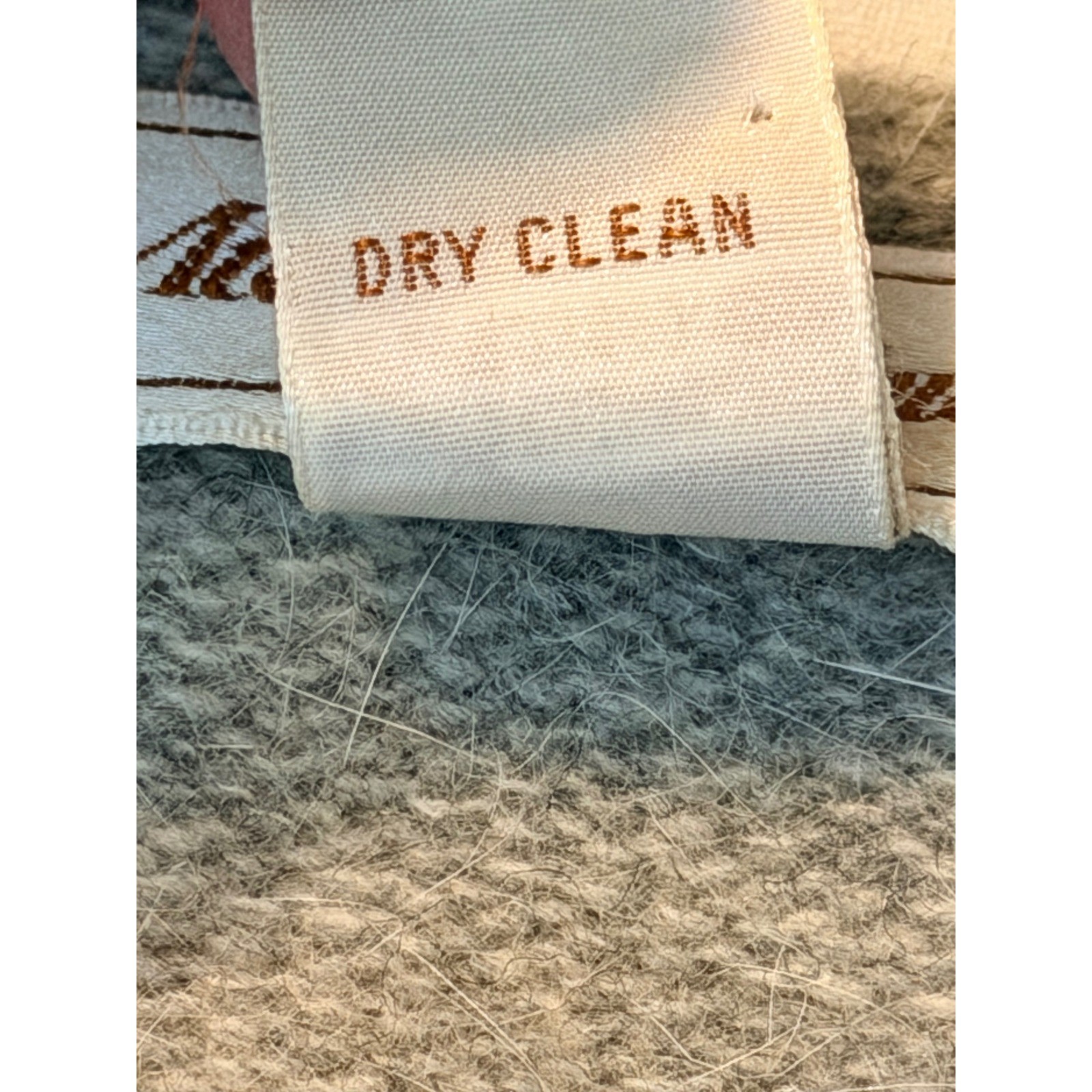 Michelle Stuart Vintage Gray Lambswool Angora Knit Sweater & Skirt Set Womens M