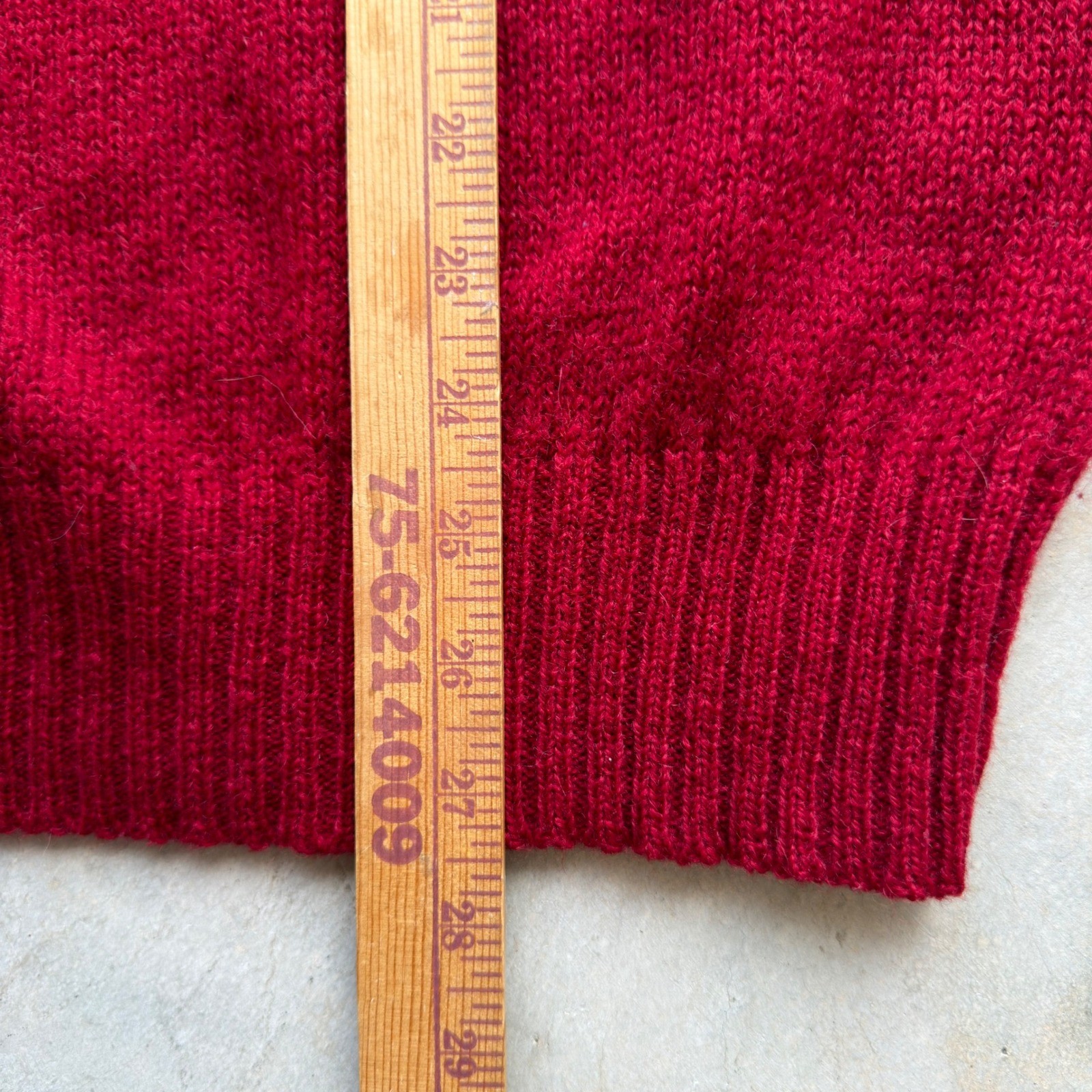 Vintage Braemar International Red Shetland Wool Sweater Mens 70s 80s Scotland
