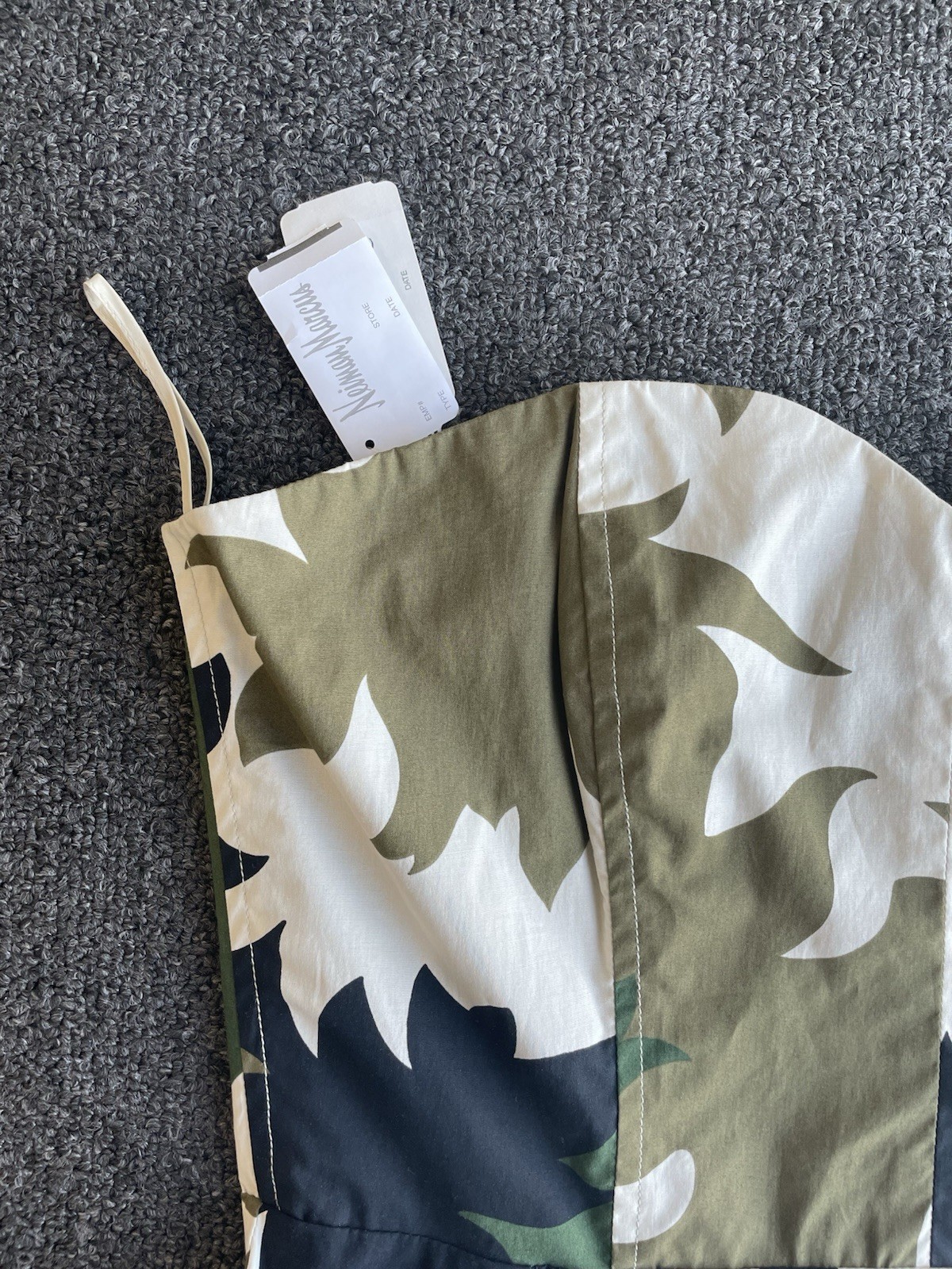 Vintage Prada Camouflage Military Corset Bustier Top Size 46 Neiman Marcus