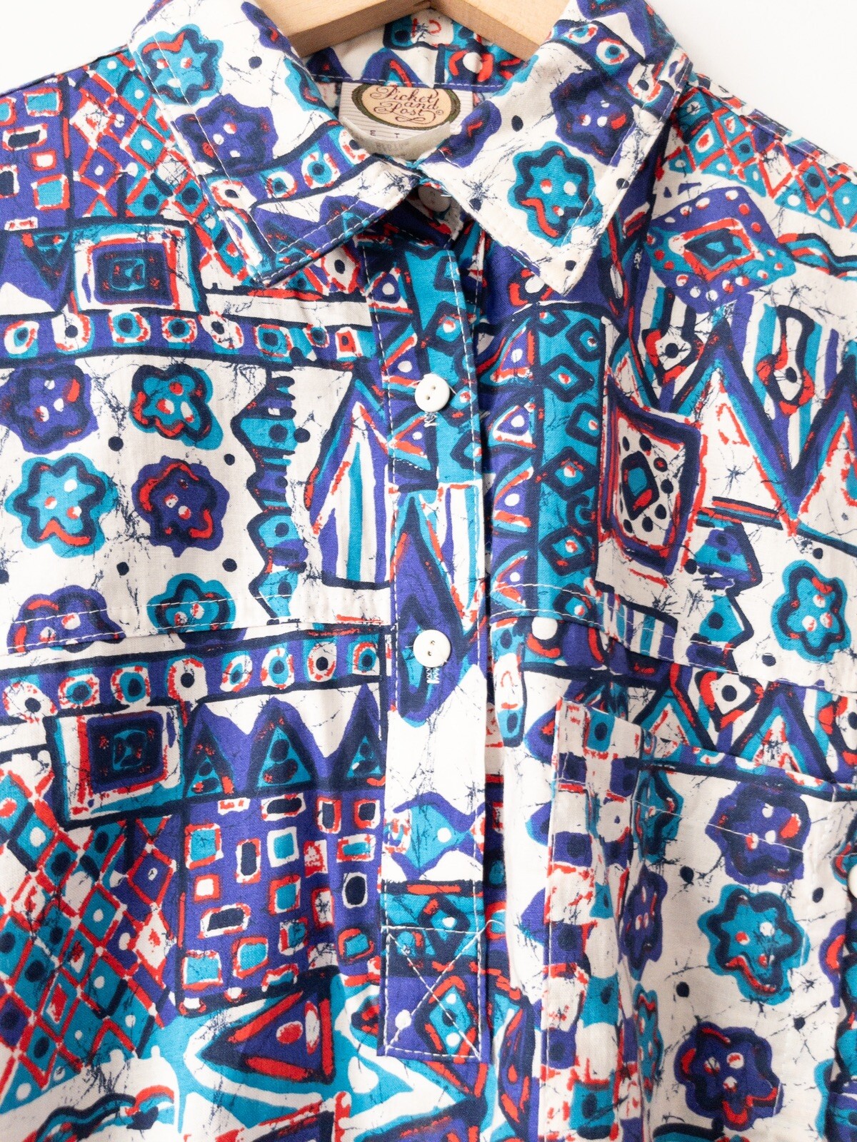 NWOT Vintage 80s Picket & Post Petites Womens 3/4 Sleeve Pullover Shirt Size Med