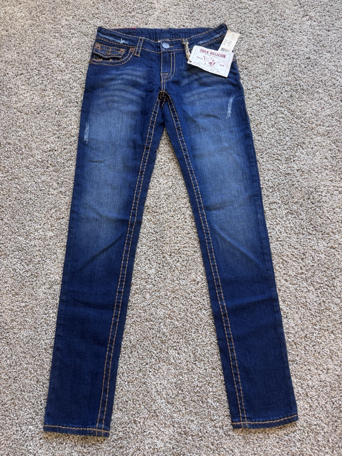 True Religion Women’s Billy Big T skinny Jeans 245030MBTE USA Y2K Vintage