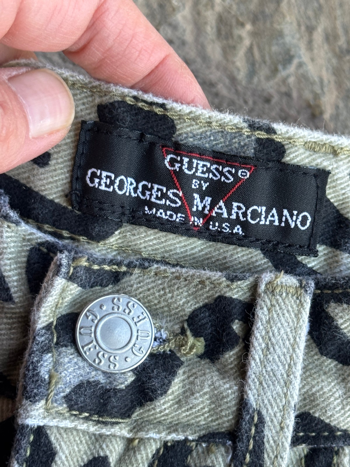 Vintage 80s 90s Georges Marciano GUESS USA Leopard Print Jeans