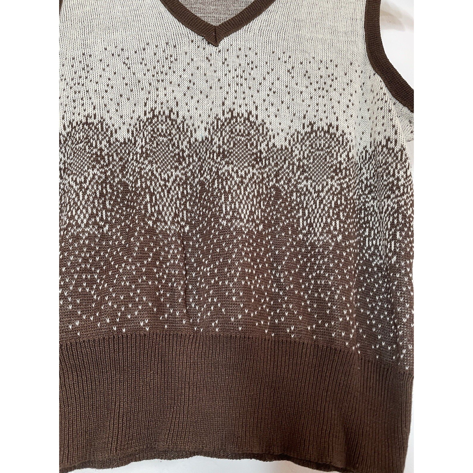 VTG 70s Disco Knit Sweater Vest SZ Small Retro Acrylic