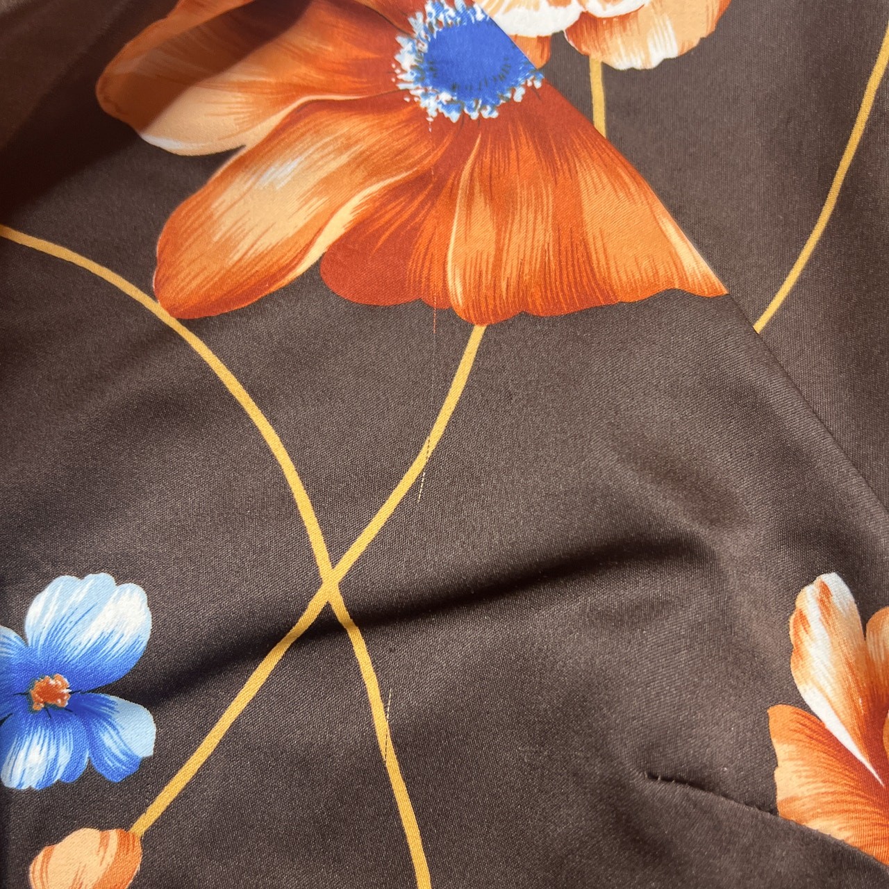 Vintage 70s Pykettes Floral Polyester Shirt Blouse Multicolor Retro Disco Boho