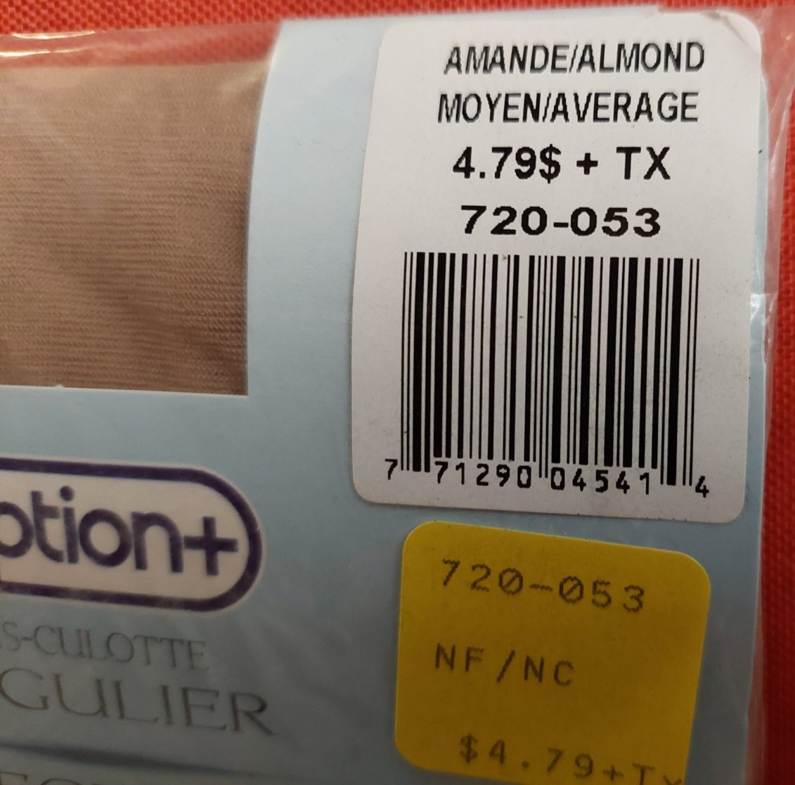 Vintage Pantyhose Option Regular Color Almond Size Average BBN1