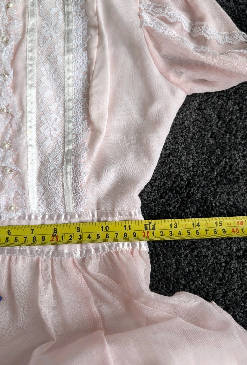 Gunne Sax by Jessica 1970s Maxi Dress Wedding Prairie Blush Pink RARE XS
