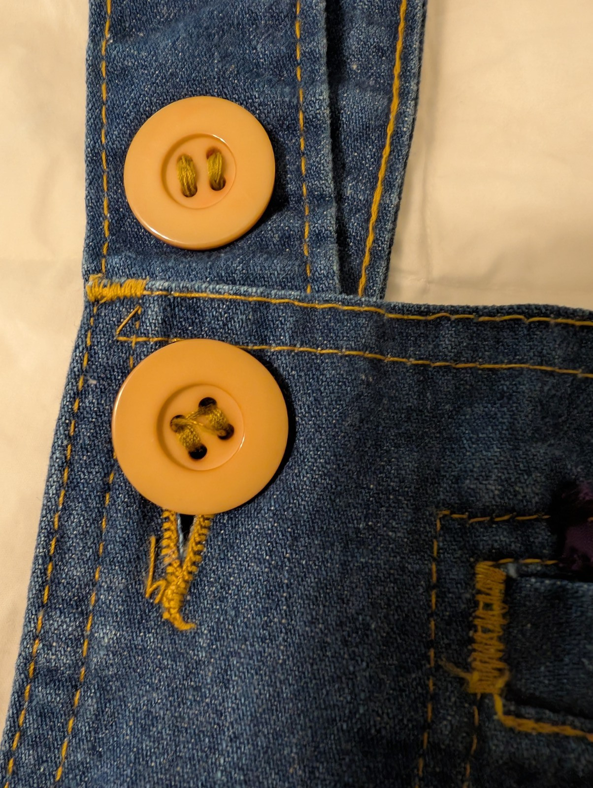 Vintage 70’s Landlubber Girls Blue Denim Jumper Shorts no Size / See Measurement