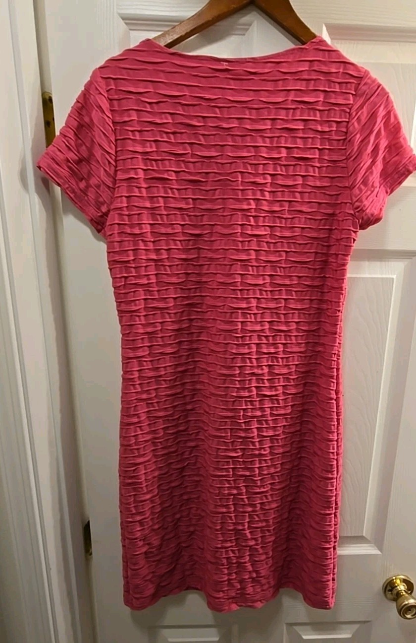 Vtg Pink Betty Barclay Dress w/Soft Side Pleats Feminine Fit Size 38