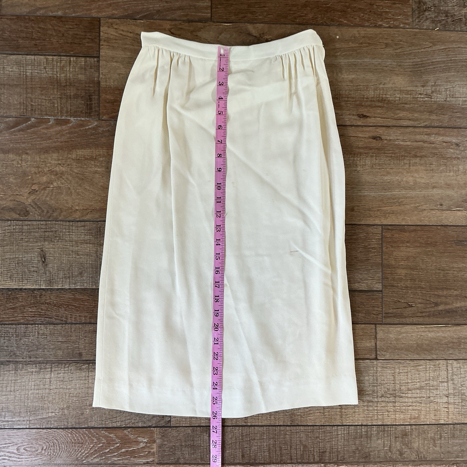 60s VINTAGE Majestic Cream 2-Pc Top Skirt Set Size 8/10 Peter Pan Collar #4602