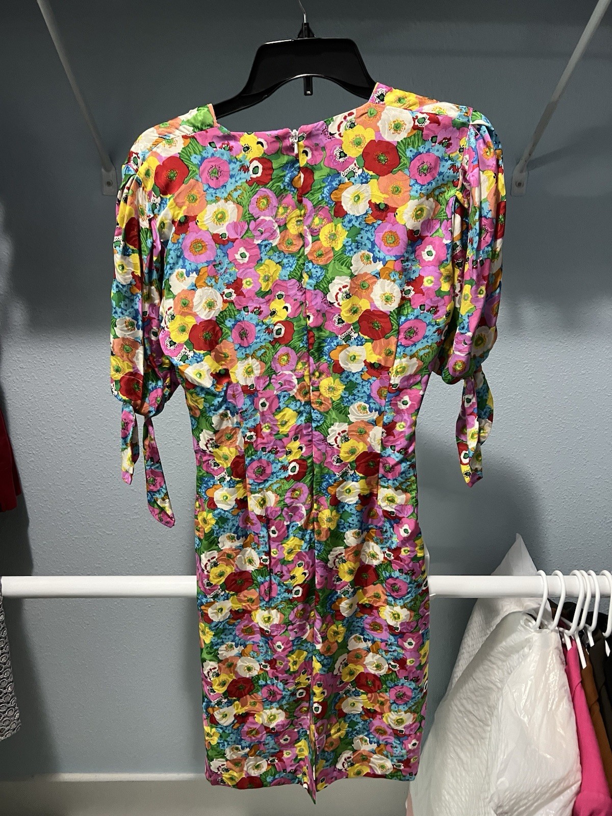 100% Silk Floral Vintage Dress Stanley Sherman Size 10