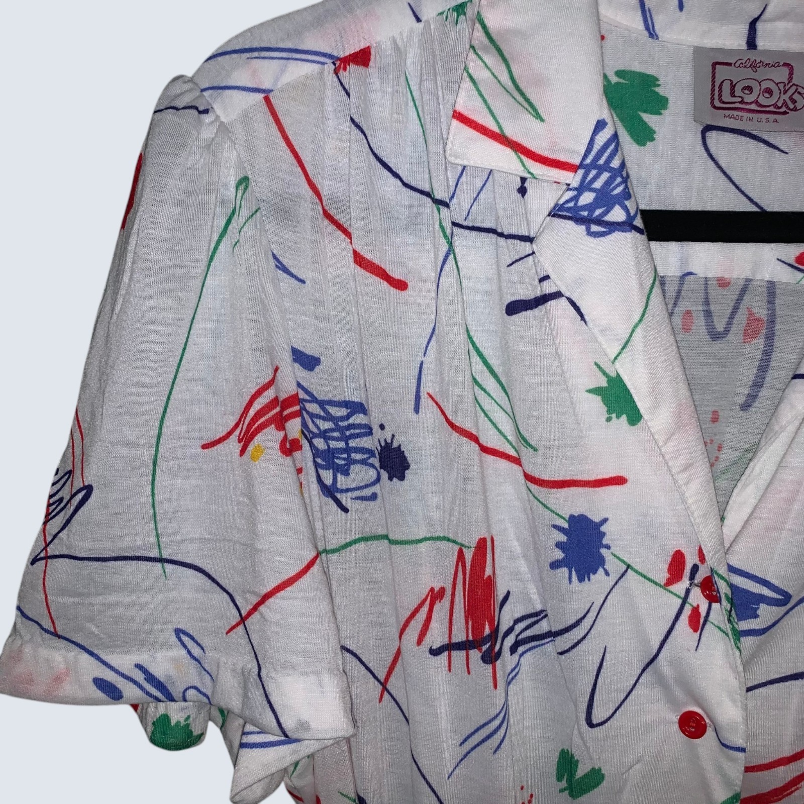Vintage Coolwear 1980s Abstract Paint Splatter Dress – Modern Size 14/16